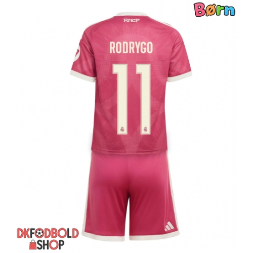 Real Madrid Rodrygo Goes #11 Tredje trøje Børn 2026-27 Kort ærmer (+ korte bukser)